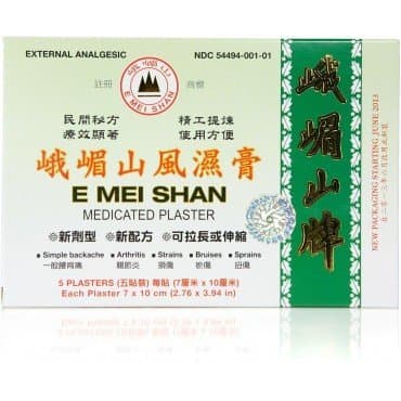 E Mei ShanMedicated Plaster (5 plasters, 3.94 in x 2.76 in) 6 boxes by E Mei Shan