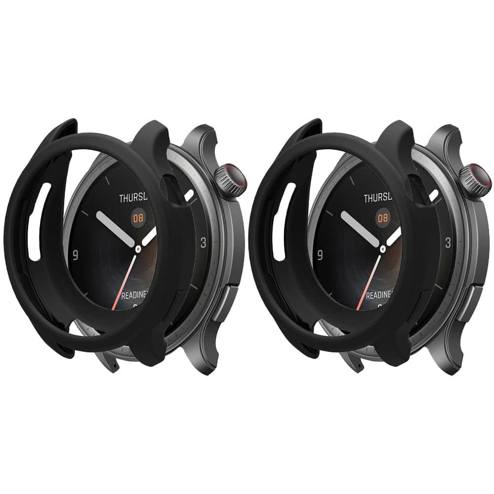 Case [Pack of 2] for Amazfit Balance, Scratch-Resistant Case, Soft TPU Shockproof Protective Case for Amazfit Balance - Black + Black