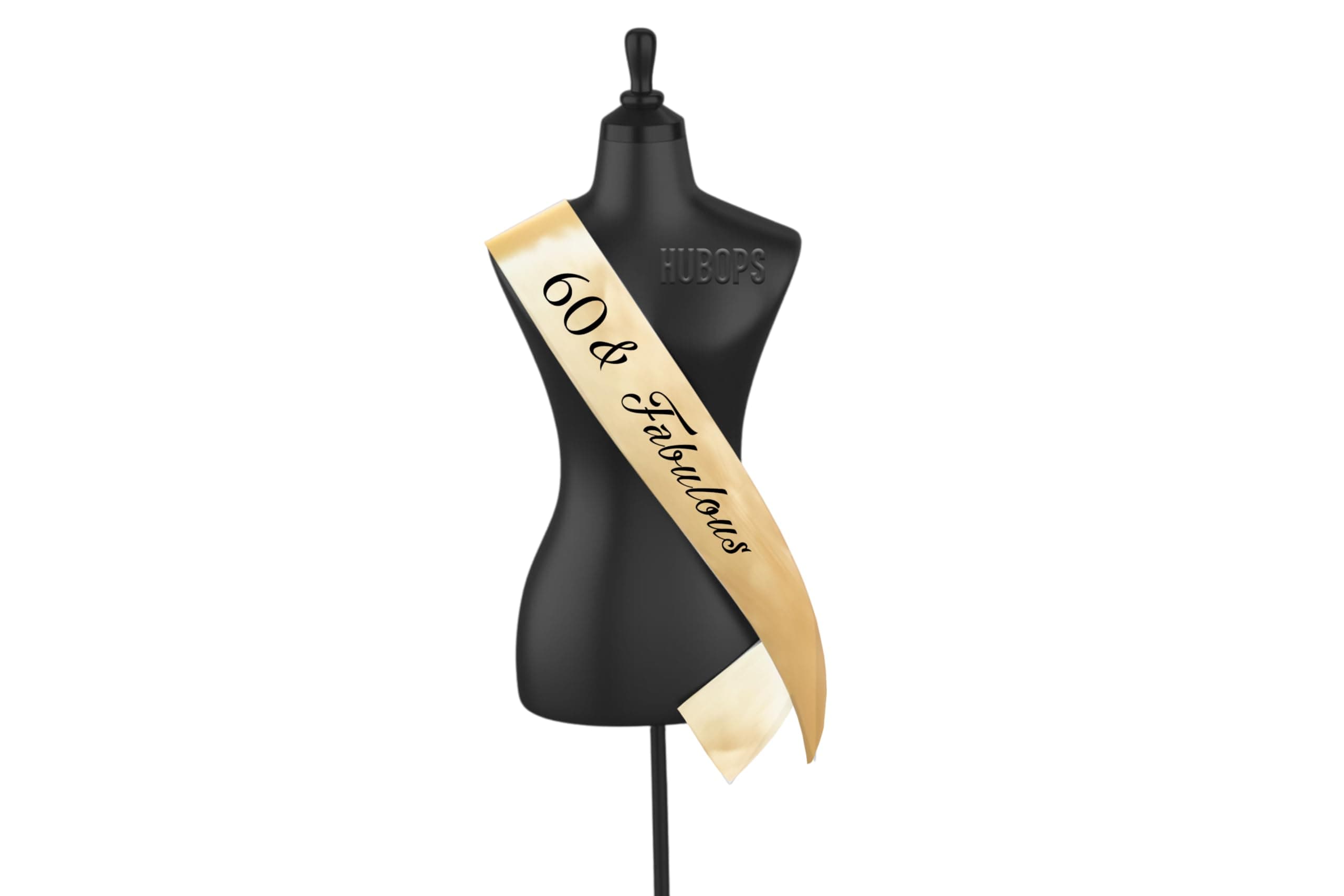 60 & Fabulous Sash Gold for Men and Women Birthday /60th Birthday Sash Party Decoration