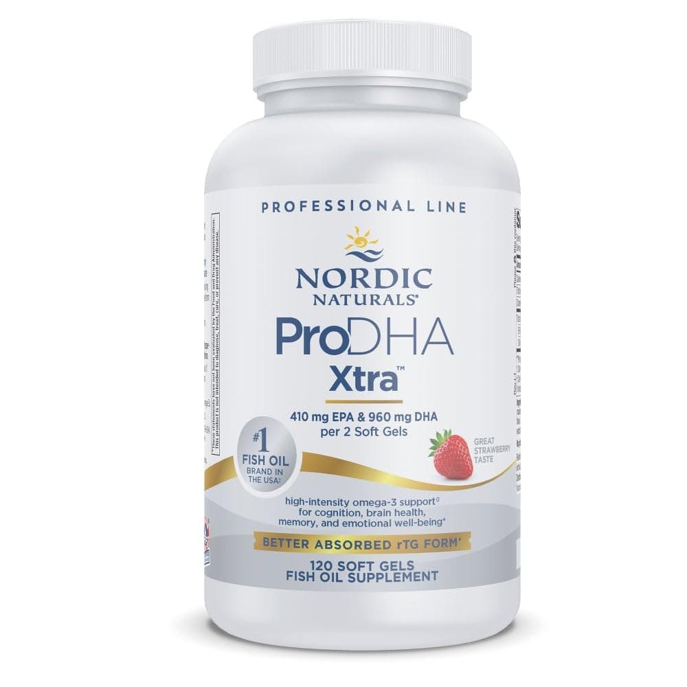 ProDHA 1000, Strawberry - 120 Soft Gels - 1660 mg Omega-3 - High-Intensity DHA Formula for Neurological Health, Mood & Memory - Non-GMO - 60 Servings