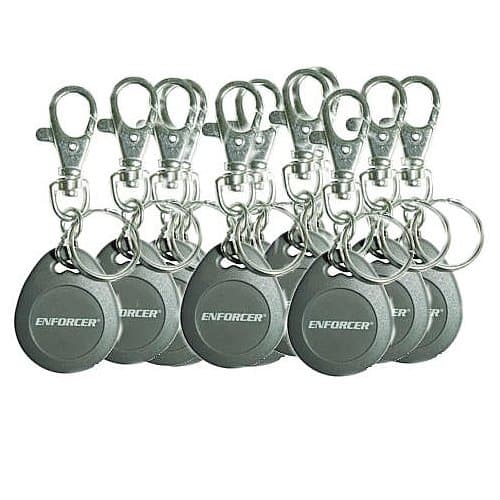 Seco-Larm PR-K1K1-AQ Pack of 10 Enforcer Proximity Keyfobs, 125kHz EM125 Access Control Tags, Compatible with All Seco-Larm Readers, 1-1/4" x 1-1/2" x 1/4" (30x36x8 mm)