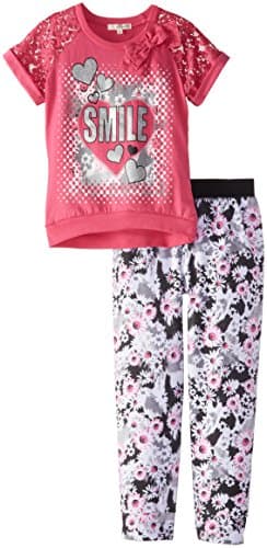 Self Esteem Big Girls' Smile Top and Soft Pants Set