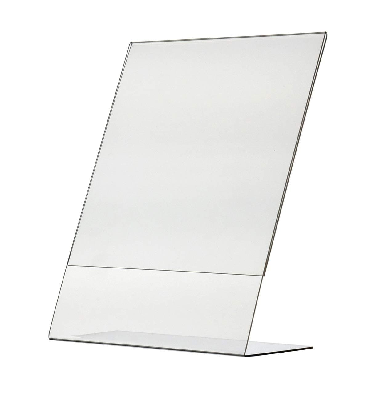 T'z Tagz Brand 25 Pack of 8 1/2" X 11" Angled Crystal Clear Acrylic Ad Frame, Literature Holder, Brochure Holder