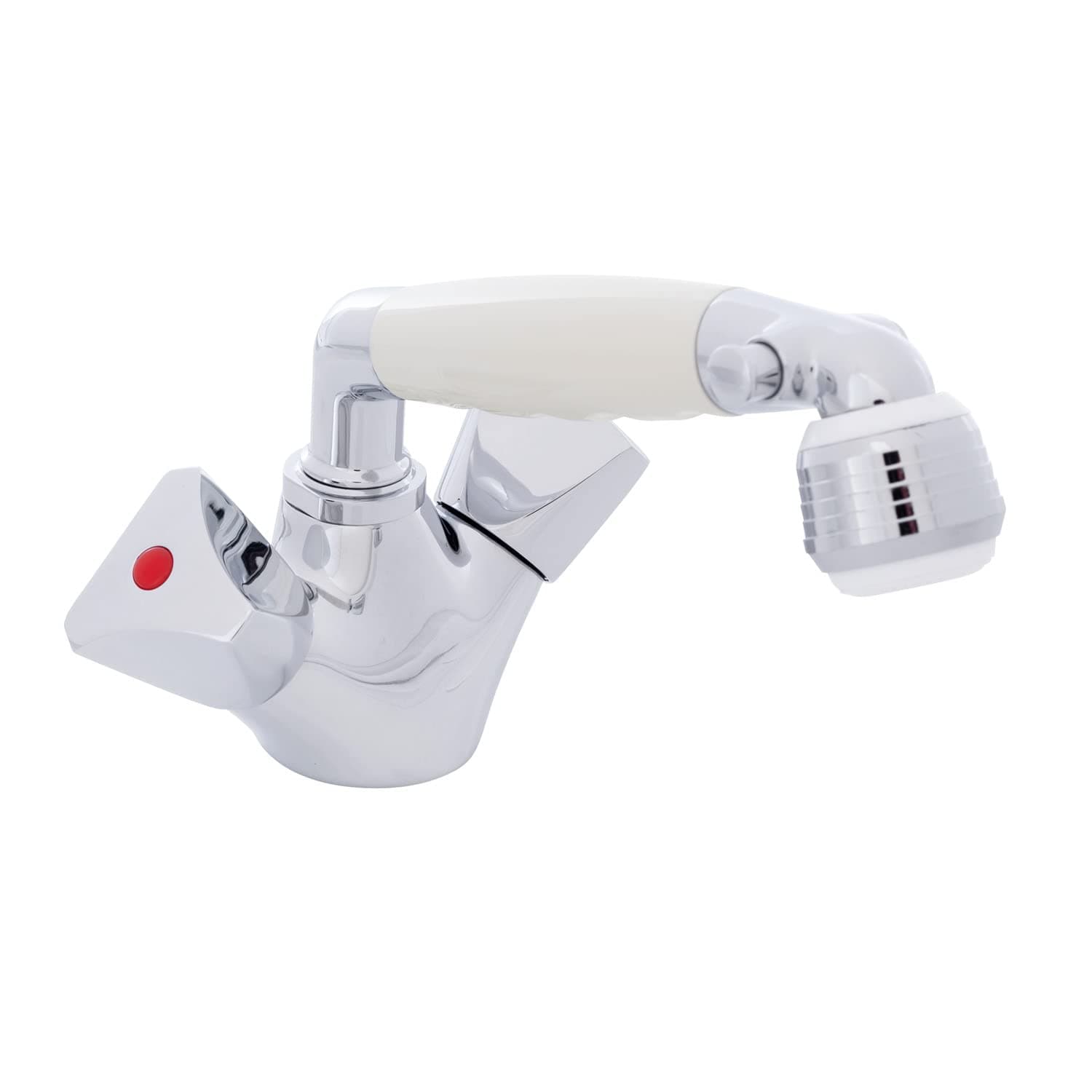 Ambassador Marine Trinidad Collection Head/Shower Combo Faucet, Chrome/White