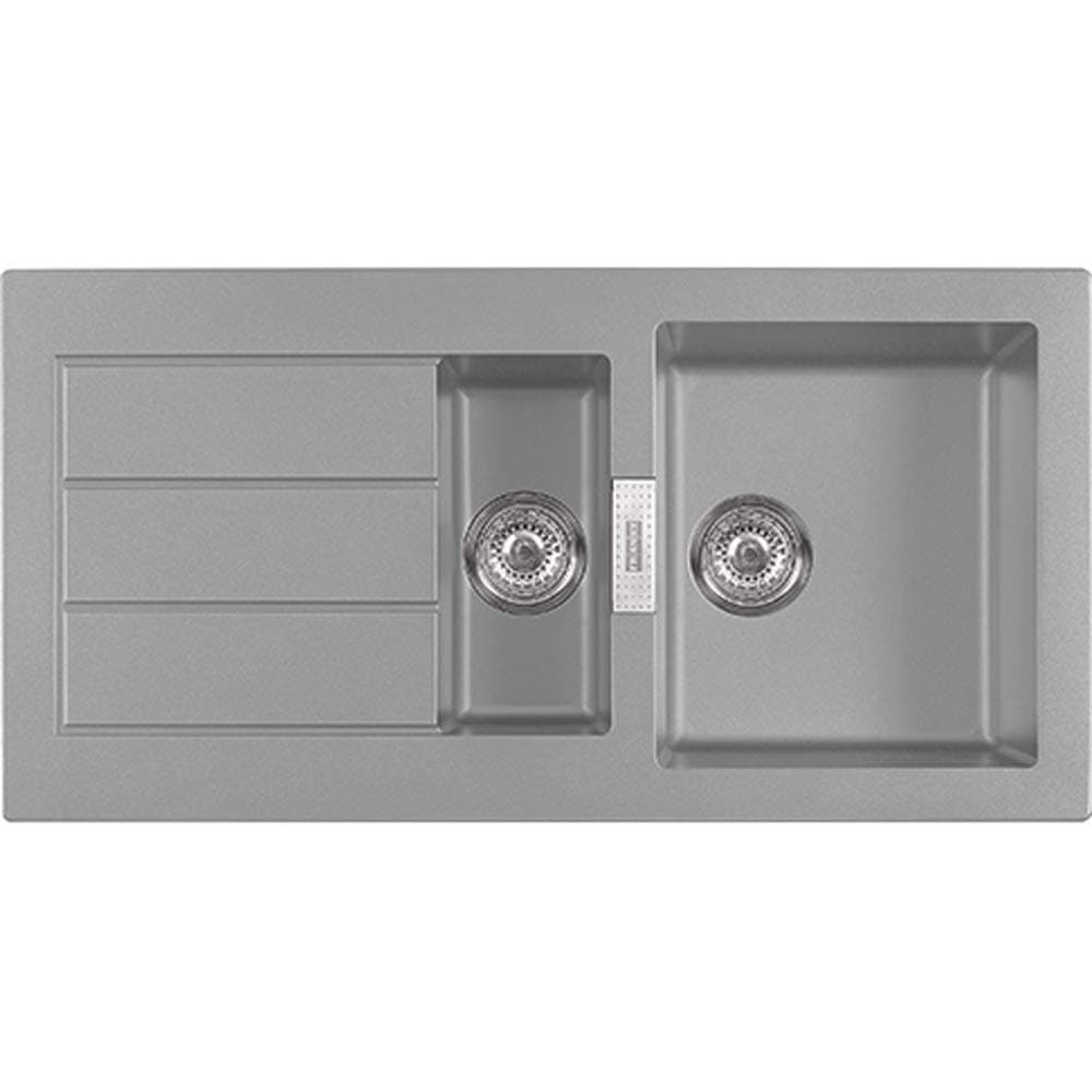 Kitchen Sink Made of Tectonite with Single and A Half Bowl Sirius 651 - Grey