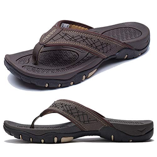 KIIU Mens Thong Sandals Indoor and Outdoor Beach Flip Flop