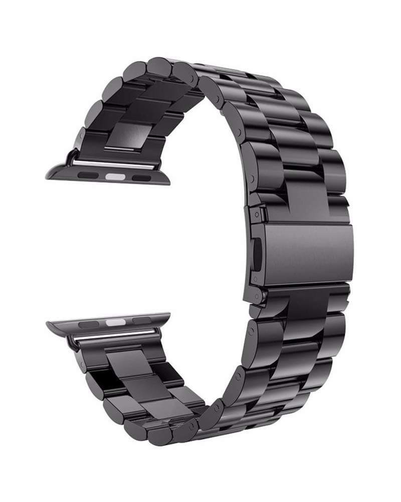 NuSenseStainless Steel Watch Band for Apple Watch 44mm 42mm, Replacement Metal Watch Strap for iWatch Series 4/3 / 2/1 (Black)