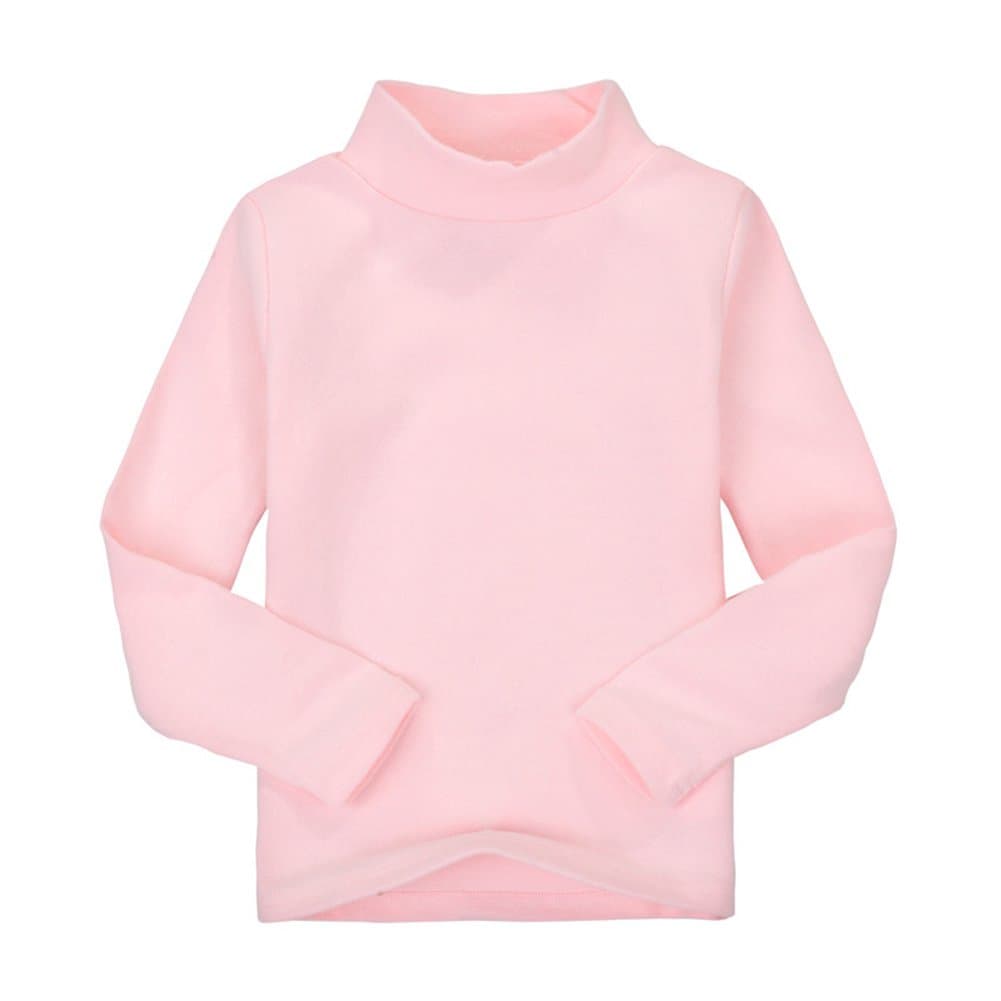 CuteOn Children Unisex Solid Color Kids School Uniform Long Sleeve Turtleneck T-Shirt