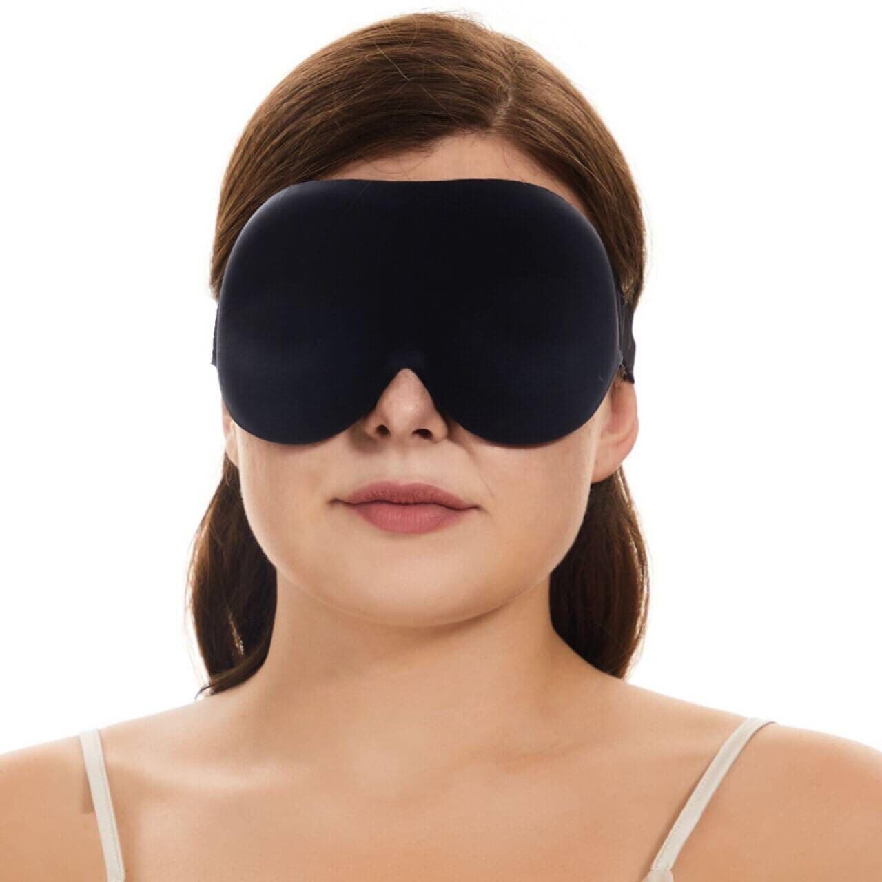ALASKA BEAR 2 Pack 100% Blackout Sleep Masks Most Comfortable Contoured Eye Cups and Nose Covering for Women Men, 3D Pillow Eye Masks 0 Pressure on Eyelids & Eyelashes(Black)
