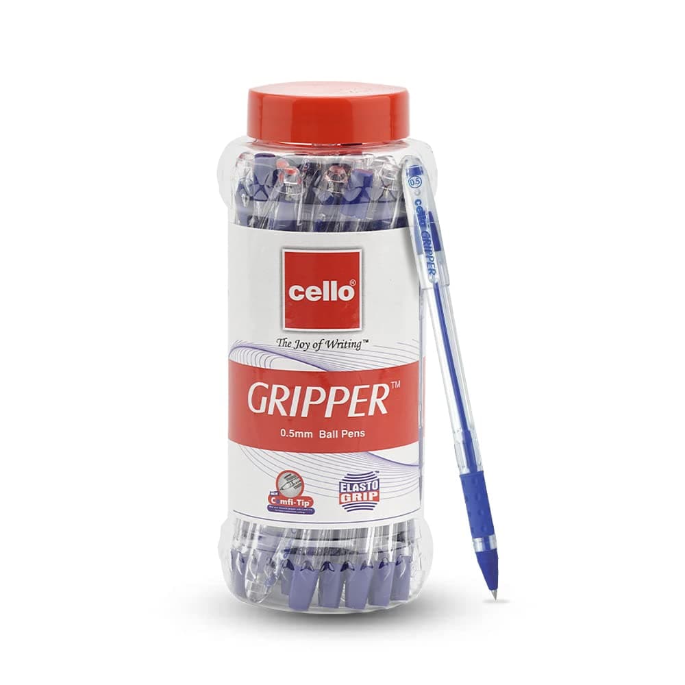Gripper Ball Pen Set - Pack of 25 (Blue)