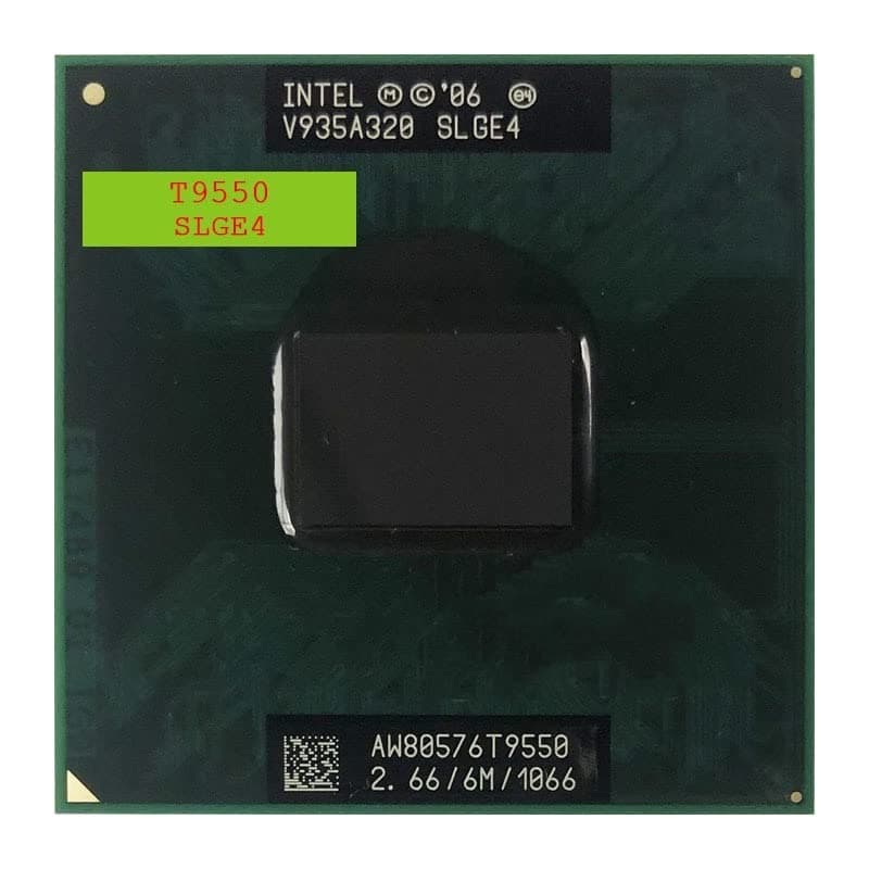 Intel Core 2 Duo T9550 SLGE4 2.6 GHz Dual-Core Dual-Thread CPU Processor 6M 35W Socket P
