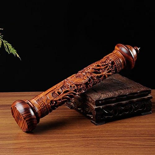 Wooden Dragon Incense Burner Ceramic Smoke Backflow Censer for Stick Incenses Smell Removing Aroma Furnace for Living Room (Wood-2)