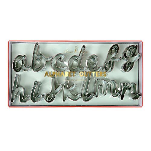 Alphabet A - Z & Cookie Cutter Set of 27 for Star Baker Gift Baking Biscuit Enthusiast Biscuiteers Gifts Stainless Steel