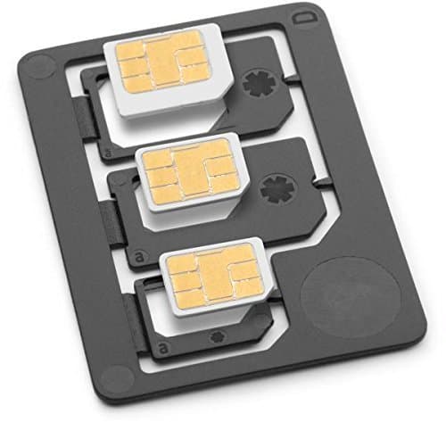Sim Adapter - Nano To Micro, Nano To Full, Micro To Full Adapters, Made in Germany, Black