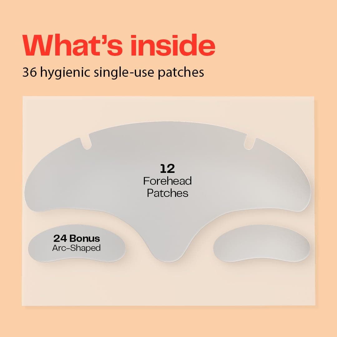 Morrow Beauty - Forehead Softener Plasters with Peptides - Night Plasters for Smoothing Lines and Wrinkles, Anti-Aging Stickers for Forehead