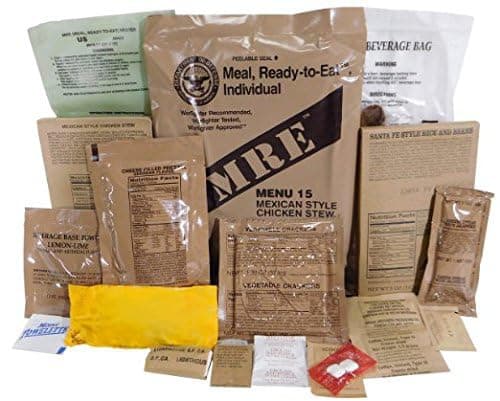 USGI Genuine Military MRE Meal with Inspection Date September 2017 or Newer (Chili Macaroni)