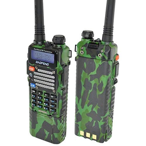 BAOFENG Radio US Green BF-F9 V2+ HP 5Watt Tri-Power (1/4/5w) w/ 3800mah Extended Battery (USA Warranty) Dual-Band 145-155/400-520 MHz FM Ham Two-Way Radio Transceiver
