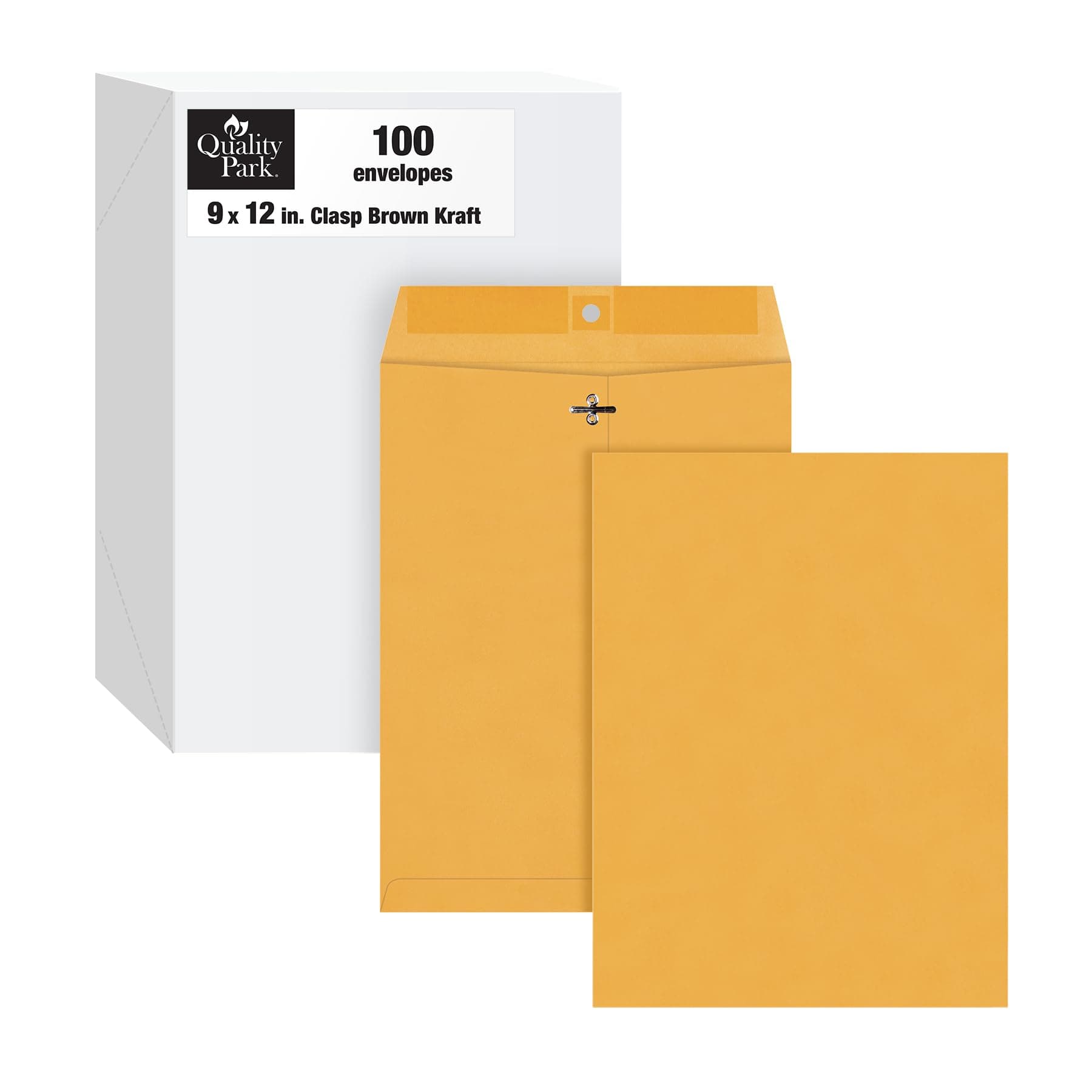 Quality ParkQUA38190, Recycled Clasp Envelopes, 100 / Box, Brown, 9 x 12