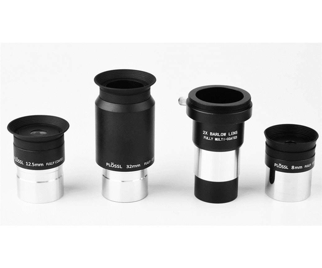 1.25inch Telescope Eyepiece Set(8mm 12.5mm 32mm Plossl Eyepieces) and 2X Multi-Coated Barlow Lens Telescope Accessory Kit