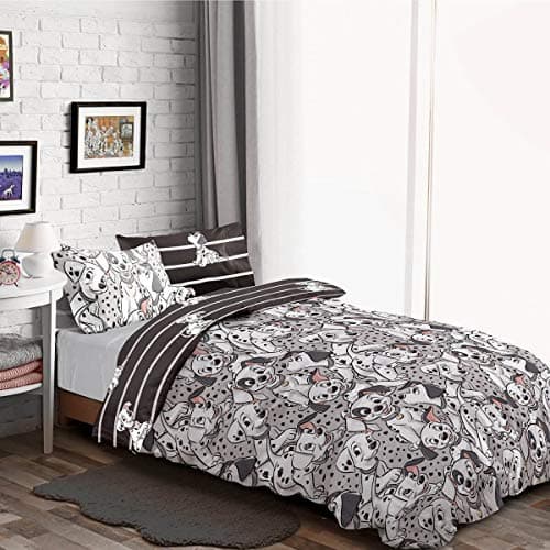 Dalmatians Disney 101 Reversible Rotary Single Bed Duvet Unfilled Quilt Cover Set