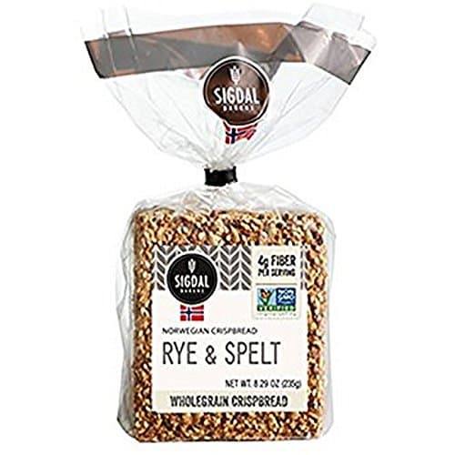 SIGDAL BAKERI, CRISPBREAD, RYE, SPELT, Pack of 12, Size 8.29 OZ - No Artificial Ingredients GMO Free Vegan Yeast Free12
