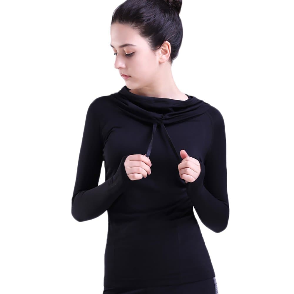 Omysi Yoga Hoodie Women’s Quick Dry Running Workout Solid Color Top - Very Small