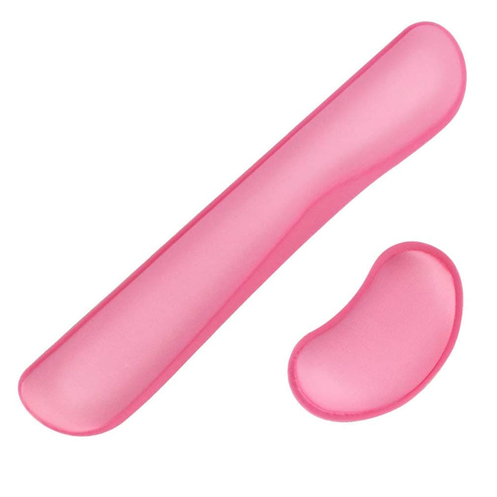 Memory Foam Set Keyboard and Mouse Wrist Pad Rest,Cushion Support for Office,Gaming,Computer,Laptop and Mac,Pain Relief& Easy Typing (Rose Pink)