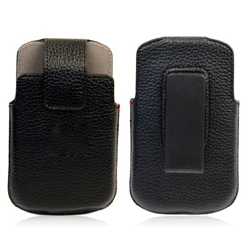 Vertical Leather Pouch Belt Clip Holster Swivel Carrying Case For BlackBerry Q10