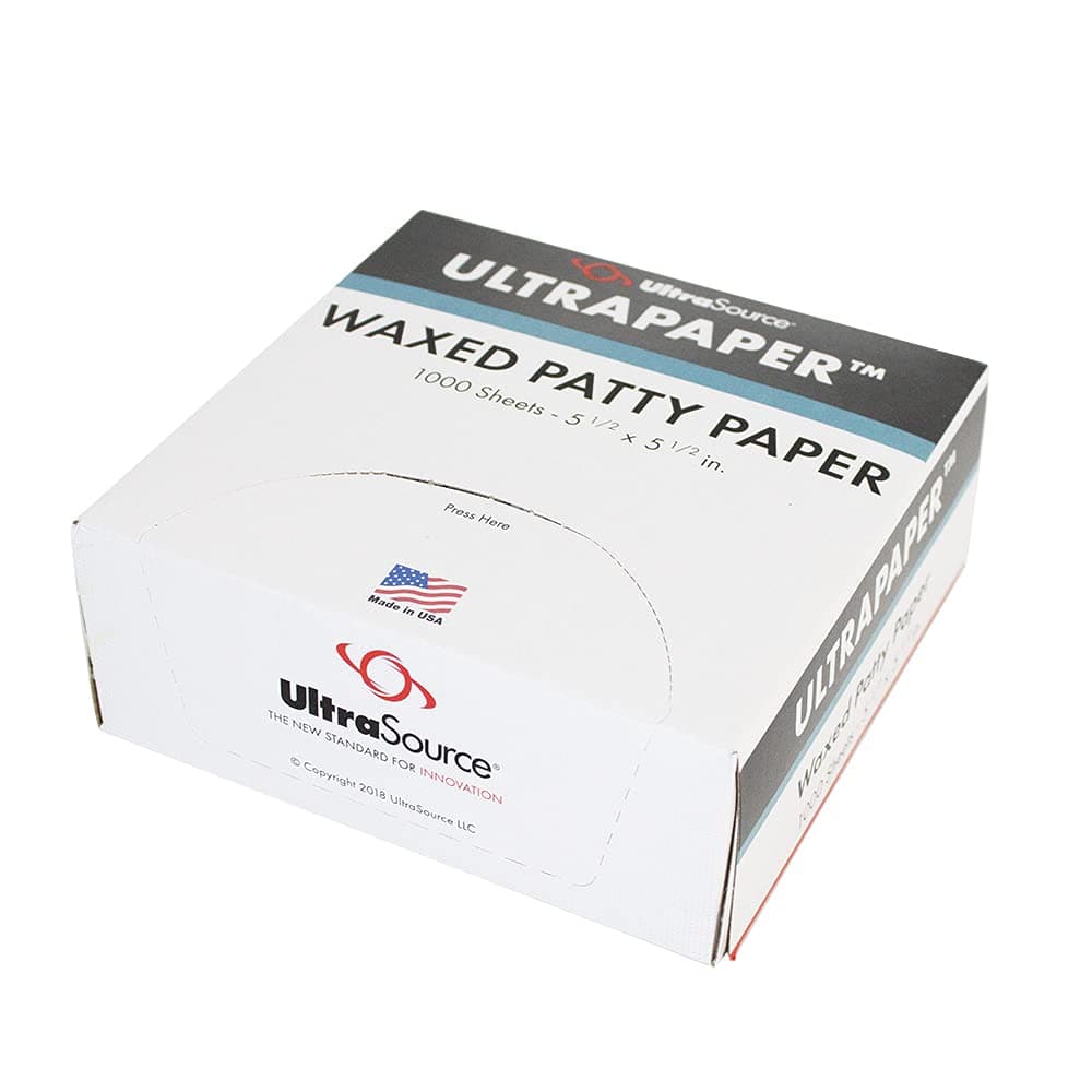 UltraSource-192033 UltraPaper Hamburger Patty Paper, 5.5" x 5.5" Squares (Pack of 1000) - White