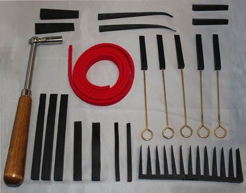 Deluxe Professional Piano Tuning Kit 21 Pieces - Tuning Lever, Mutes and Temperament Strip