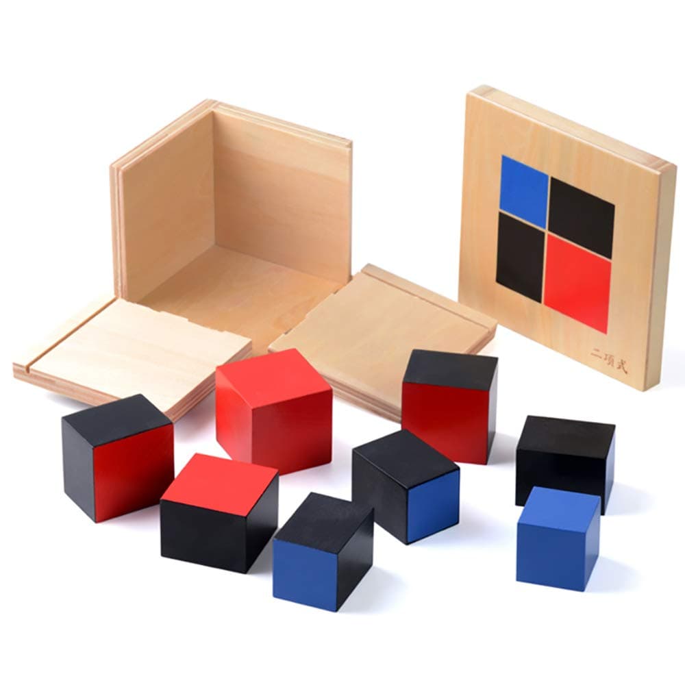 Montessori Binomial Cube,Montessori Math Toys Sensorial Materials for Toddlers,Kids