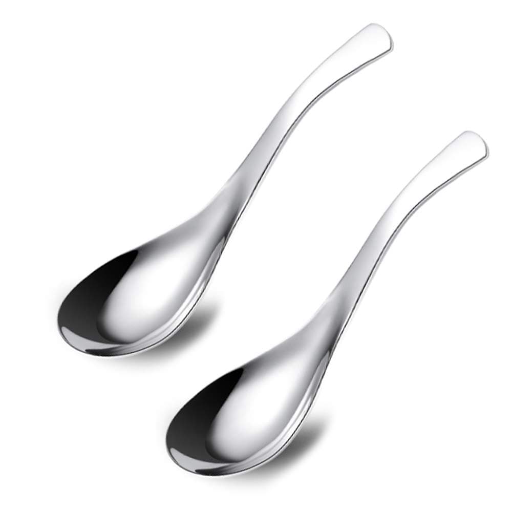 Stainless Steel Spoon, Soup Spoon, Coffee Spoon, Desert Spoon, etc. Light Weight and Small Size Especially Suitable for Toddlers, Children, Espresso etc. (Set of 2)