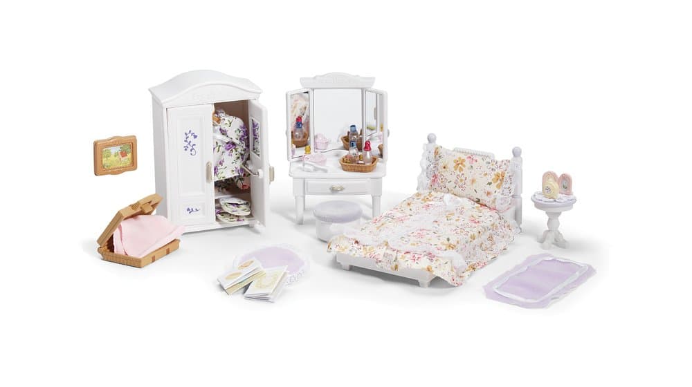 Calico Critters Deluxe Floral Bedroom Set , Lavender