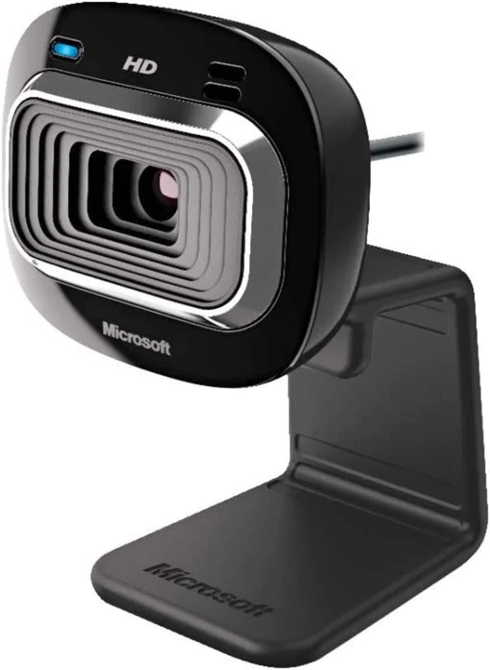 LifeCam HD-3000 webcam with 720p video, built-in noise cancelling microphone, light correction, USB connectivity for Teams/Zoom