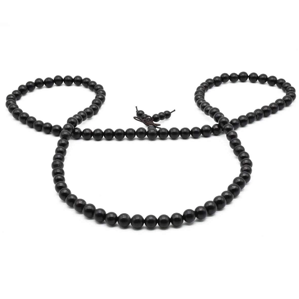 KC PRODUCTS® Natural Karungali Malai Original 108+1 Beads | Balck MALA | Ebony Wood JAPA Mala Karungali Kattai Mala for Chanting Meditation Pooja Prayer Yoga [ 108 Beads Size 6 MM ]