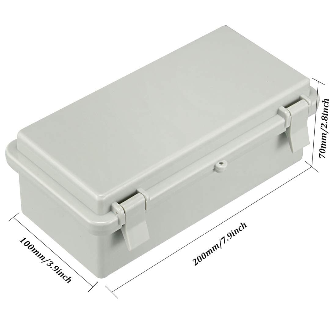 Awclub Waterproof Dustproof IP65 ABS Plastic Electric Junction Box Hinged Shell Outdoor Universal Durable Project Enclosure Gray With Lock