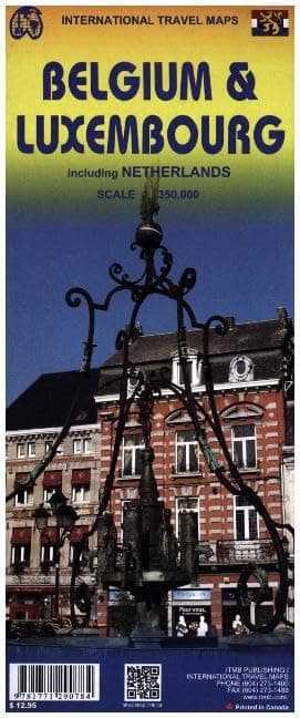 Netherlands, Belgium & Luxembourg Travel Reference Map 1:350,000