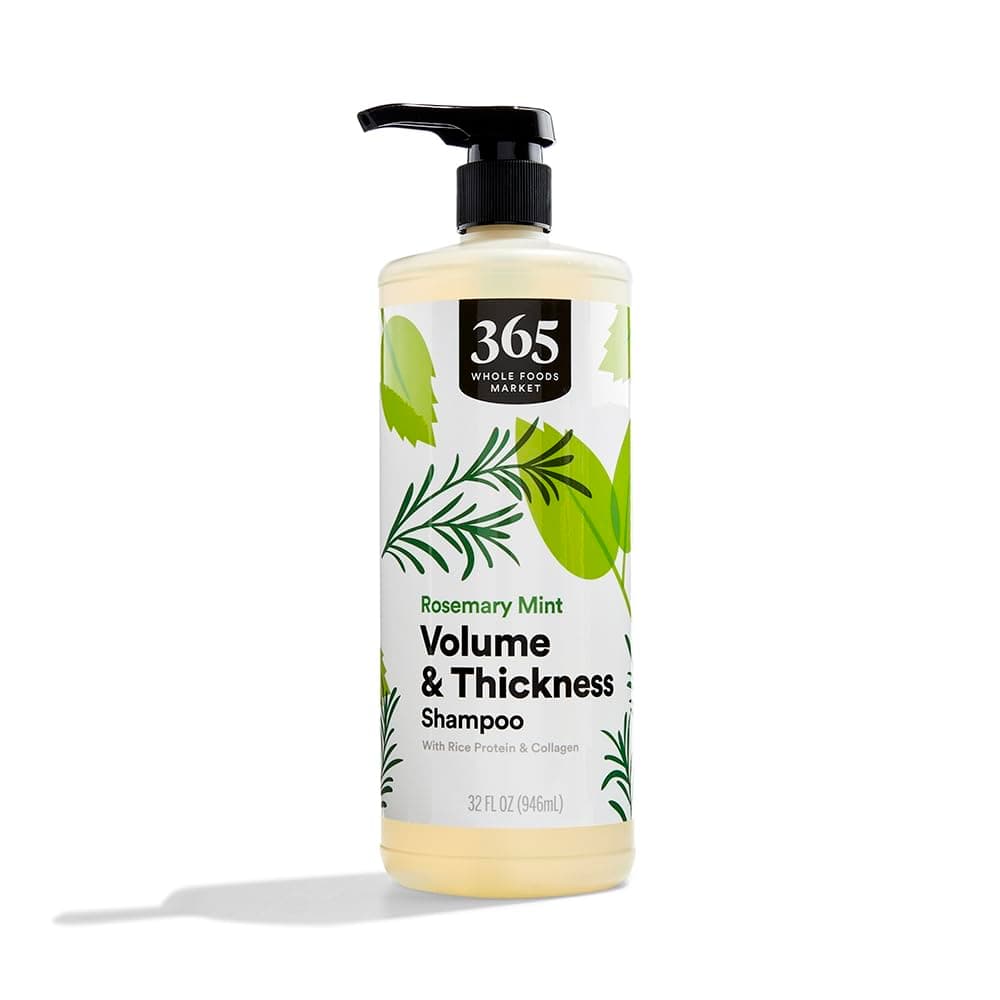 Volume & Thickness Shampoo with Rice Protein & Collagen, Rosemary Mint Scent, 32 Fl Oz