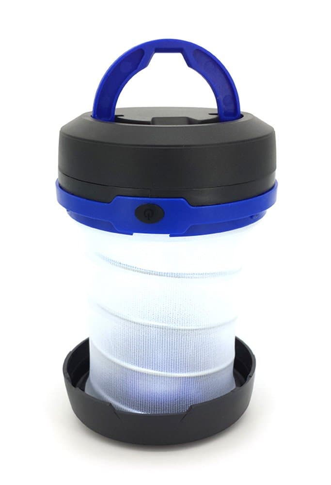 ESupFly Portable Collapsible Water-Resistant Waterproof LED Camping Lantern Lamp Flashlight torch Mini Lamp for Home & Outdoor and Emergency Use (Blue)