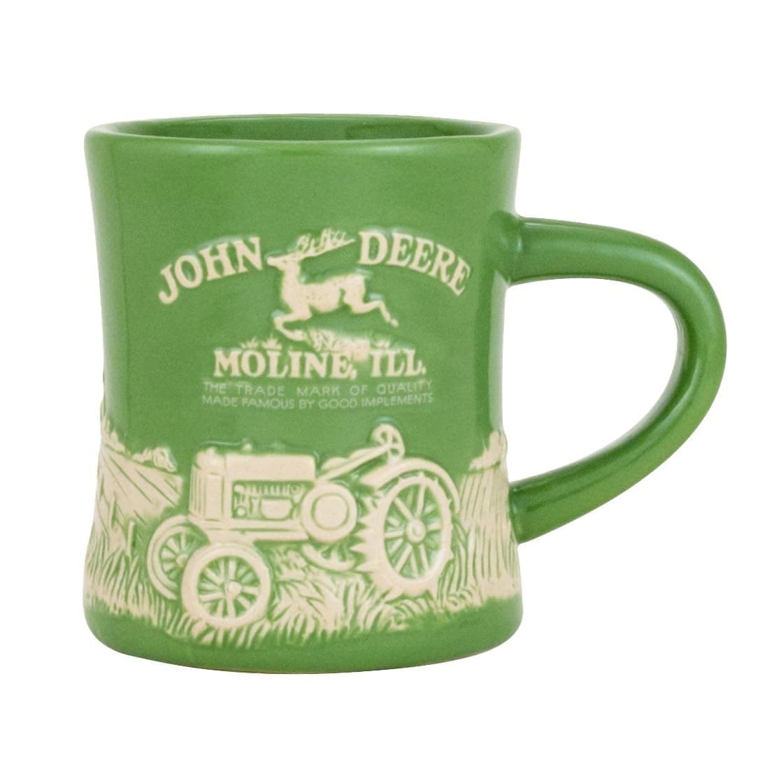 Stoneware Green Ceramic Model D Mug, 12 ounces