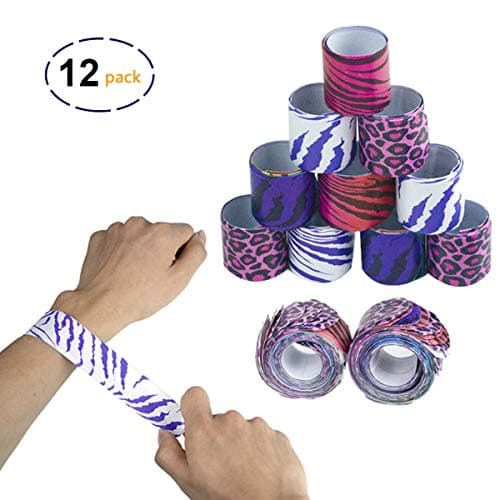 YoungZee Print Slap Bracelets with Coloful Animals/Heart Fun Pattern/Birthday Party Supplies-25 pcs