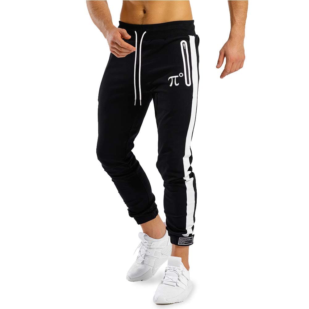 PIDOGYMMen's Athletic Running Sport Jogger Pants Slim Striped Workout Casual Joggers Tapered Sweatpants