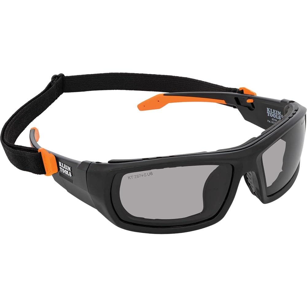 Klein Tools Safety Glasses 60471, ANSI Z87.1+ Pro Full Frame Seal Safety Glasses, Grey Lenses, UV Protection, Anti-Fog, Scratch Resistant
