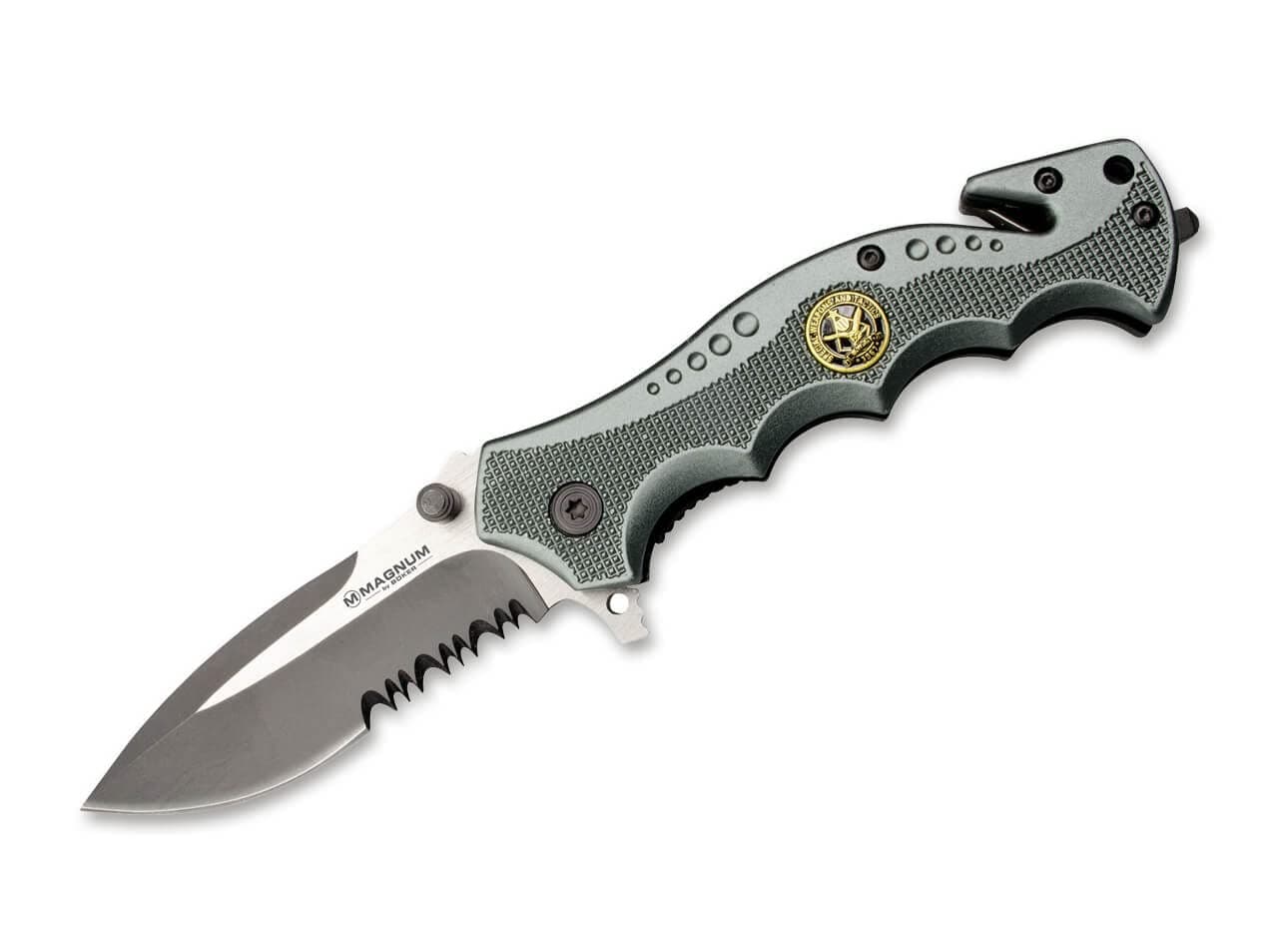 Boker Magnum 01RY769 Hero Folding Knife with 3 3/8 in. 440 Stainless Steel, Silver