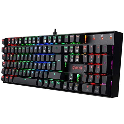 Redragon K551 MITRA Mechanical Gaming Keyboard Wired 104 Keys RGB Backlit LED Professional By PRIME TECH ™