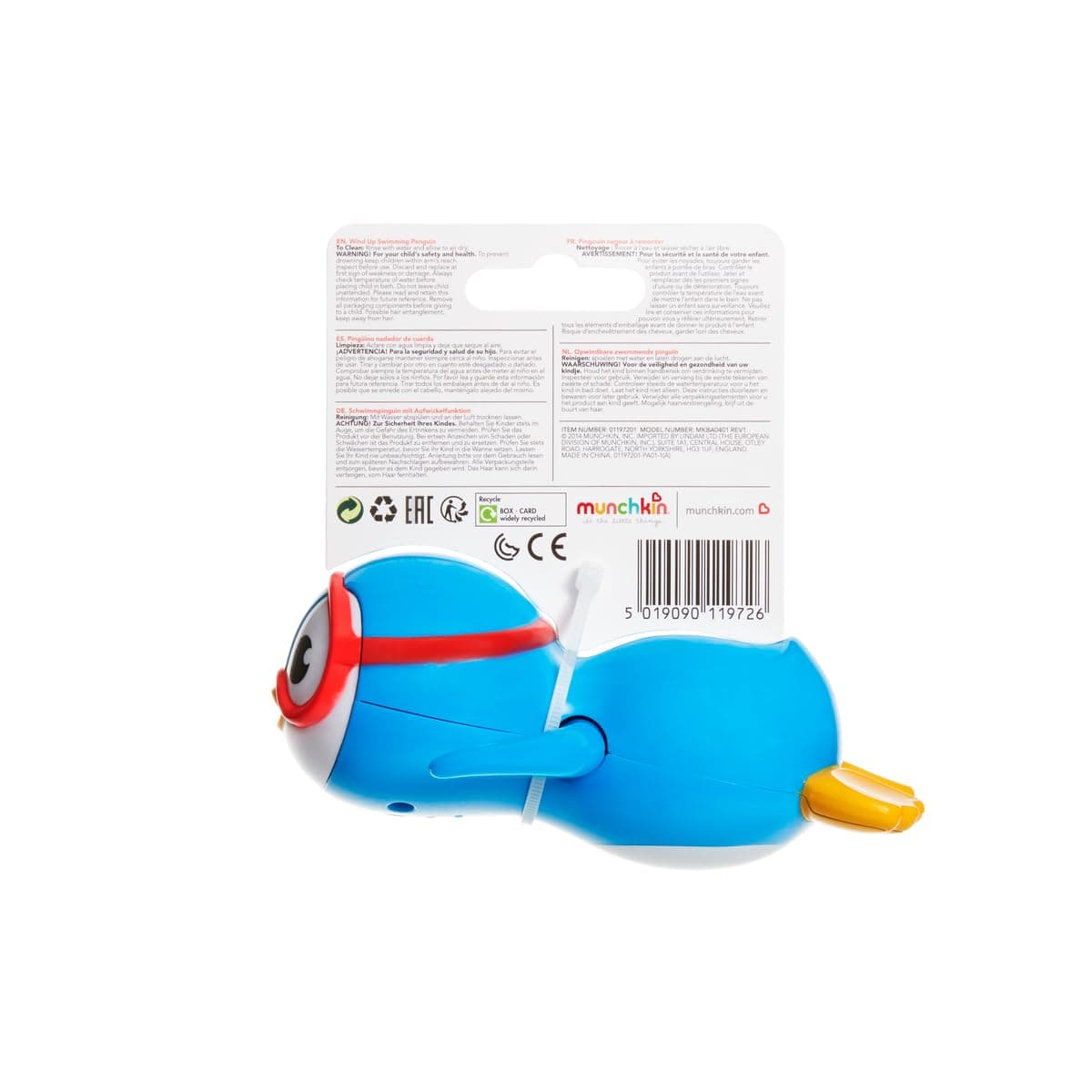 Munchkin Swimming Penguin, bath toy, winding toy, bath activity fun, colorful toy to keep kids engaged, infant/baby/toddler/kids, 9 Months and above.