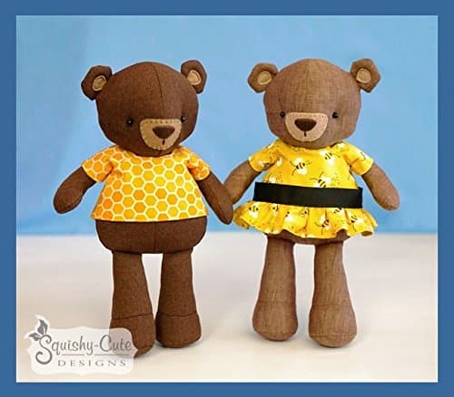 Teddy Bear Sewing Pattern - Stuffed Animal Bear Plushie Pattern & Tutorial