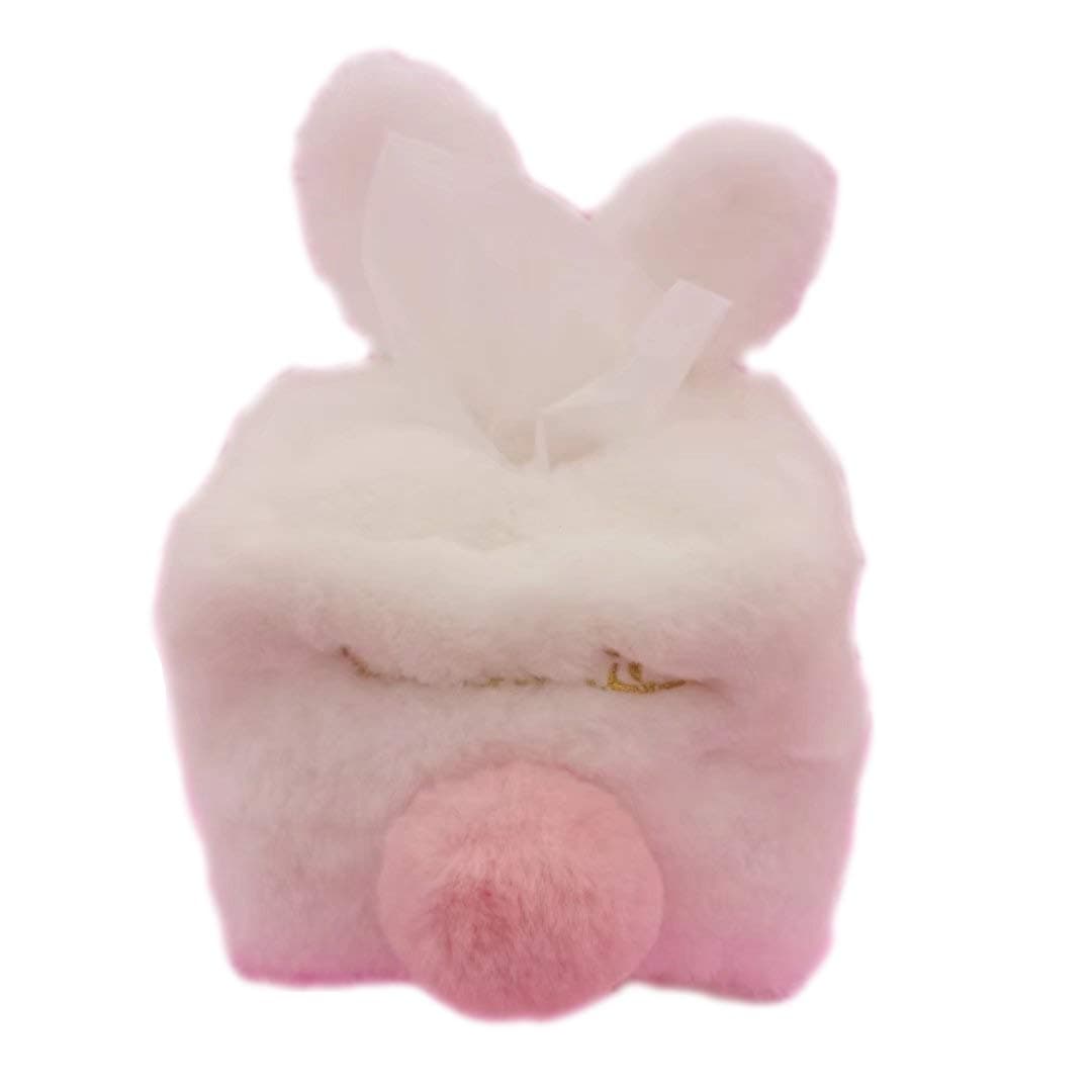MorroMorn Plush Bunny Tissue Box Holder Cover Home Car Deco