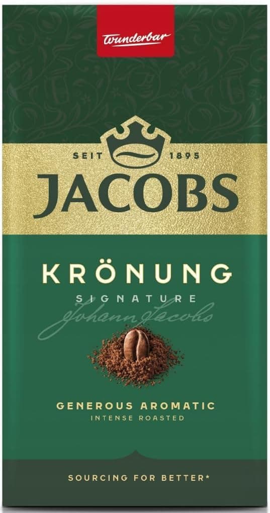 Jacobs Kronung Ground Coffee 500 Gram / 17.6 Ounce (Pack of 4)