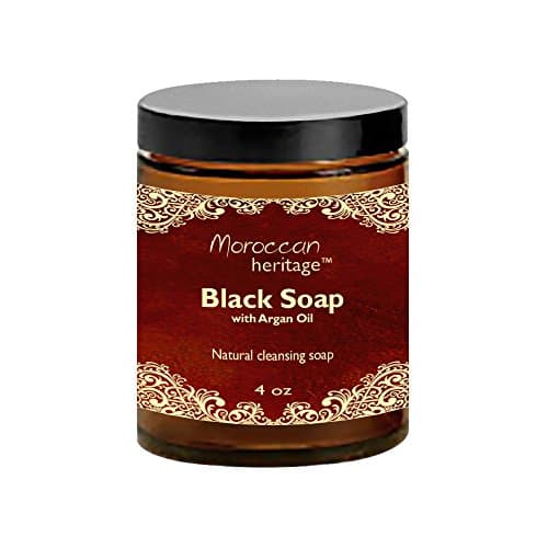 Moroccan Black Soap with Argan Oil Natural Cleansing Soap (4 oz)